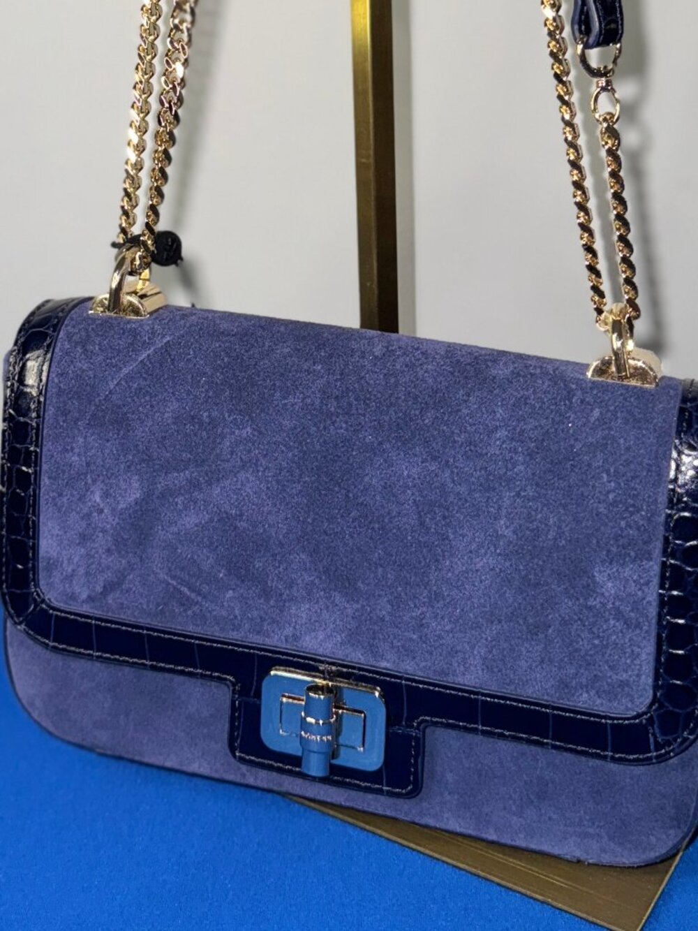 Brahmin Rosa Navy Angora Crossbody